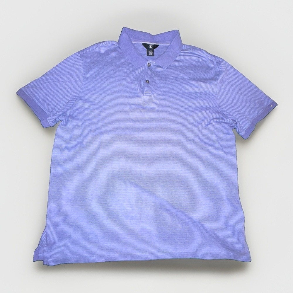 Calvin Klein Mens Polo Shirt Large (L) Purple Golf Classic